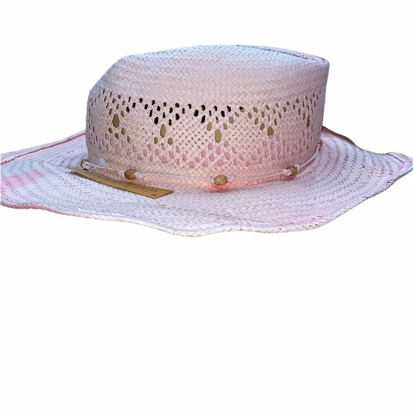 Co over pink straw cowboy hat new with tags - Picture 4 of 7